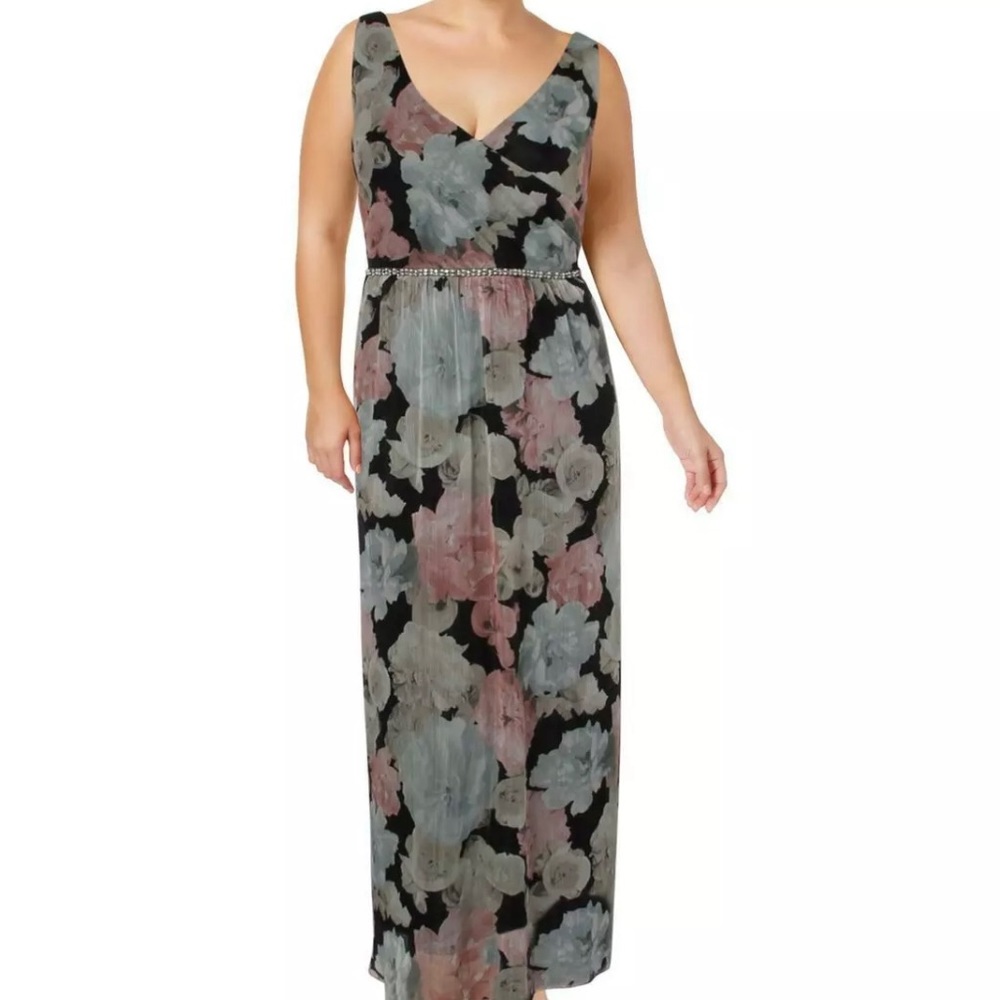 SLNY Floral Maxi Formal Gown 16W